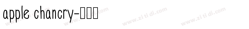 apple chancry字体转换